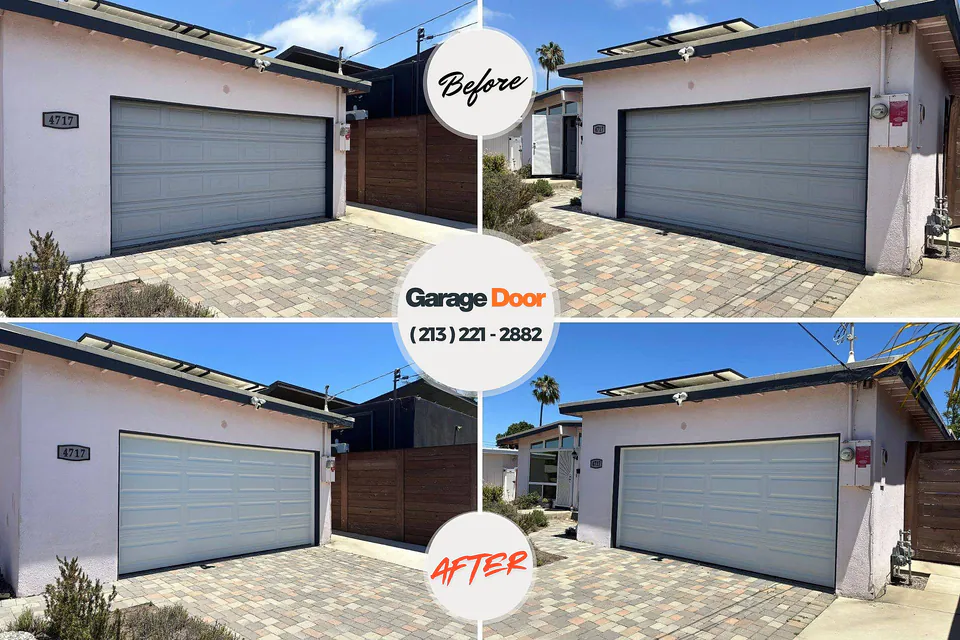 Before and after: garage door repair McCaysville, GA